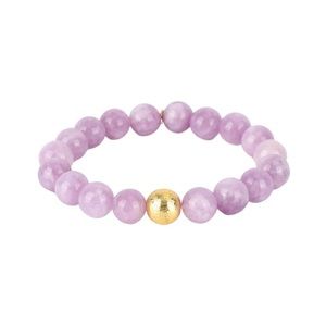 BuDhagirl Bianca Bracelet Wisteria | Purple Stone & Gold Beaded Bracelet
